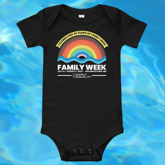 Family Week Baby Onesie in Black/Gray