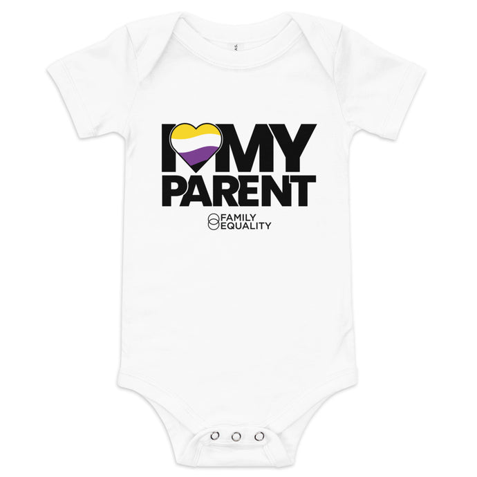I Love My Nonbinary Parent Baby Onesie
