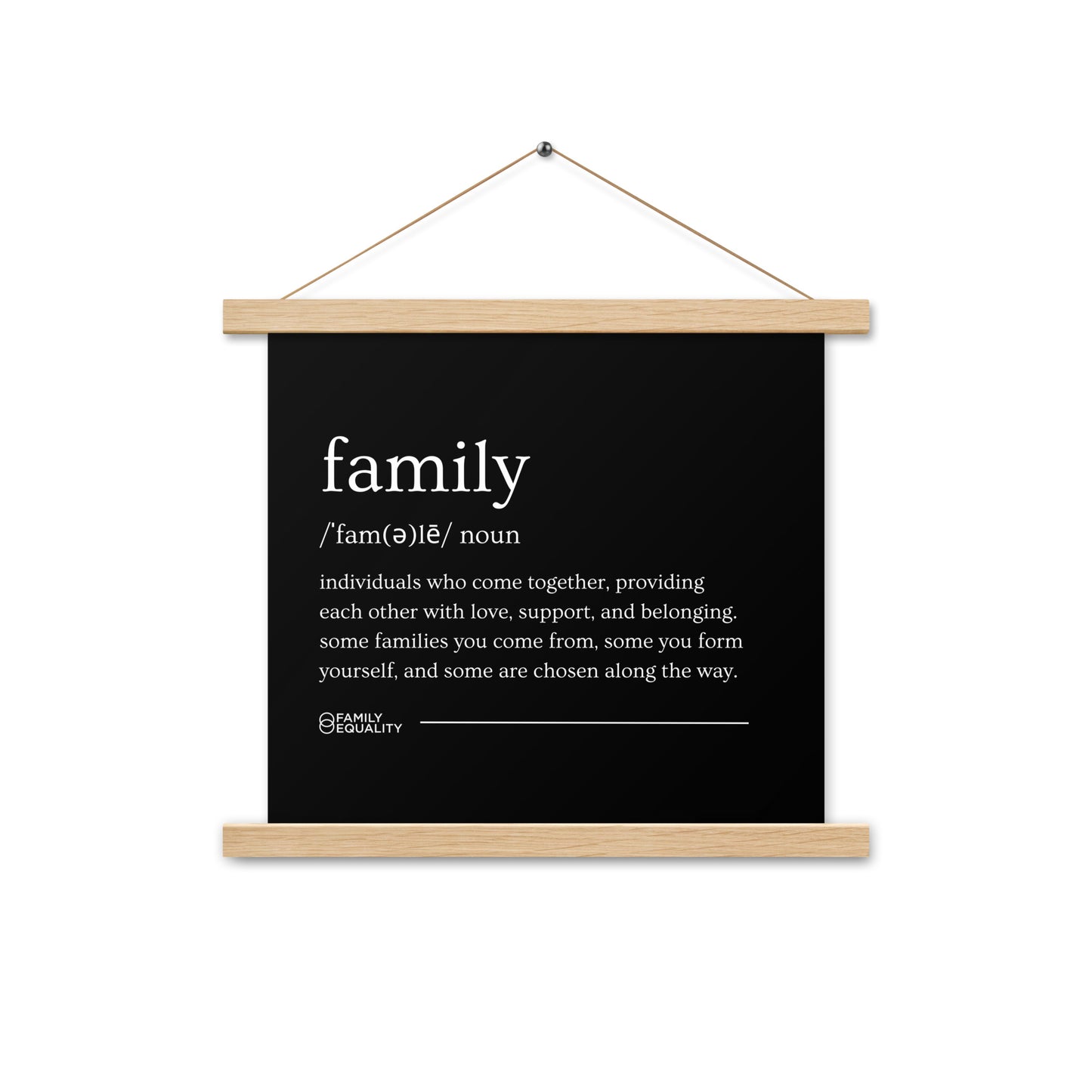 Family Definition Poster with Hangers