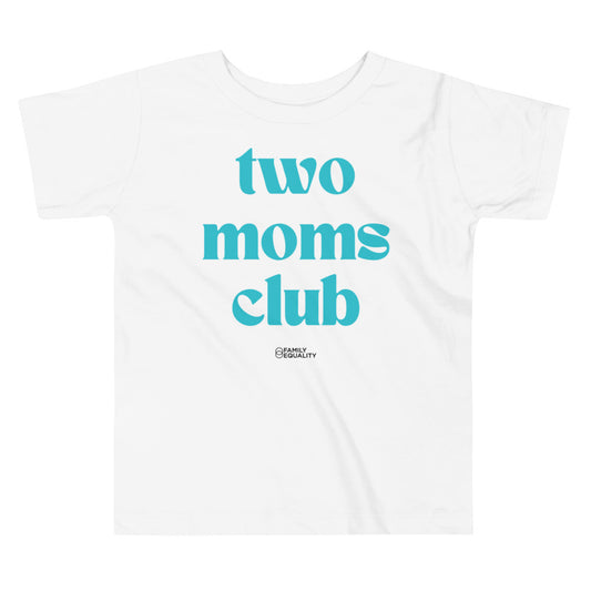 Two Moms Club Toddler Tee in White