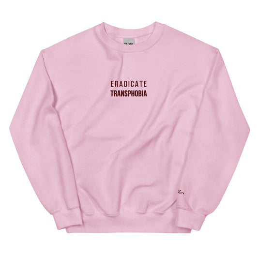Eradicate Transphobia Sweatshirt in Pink