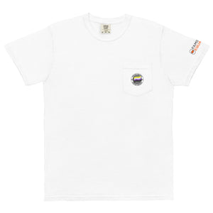 Proud Maddy | Unisex garment-dyed pocket t-shirt in white