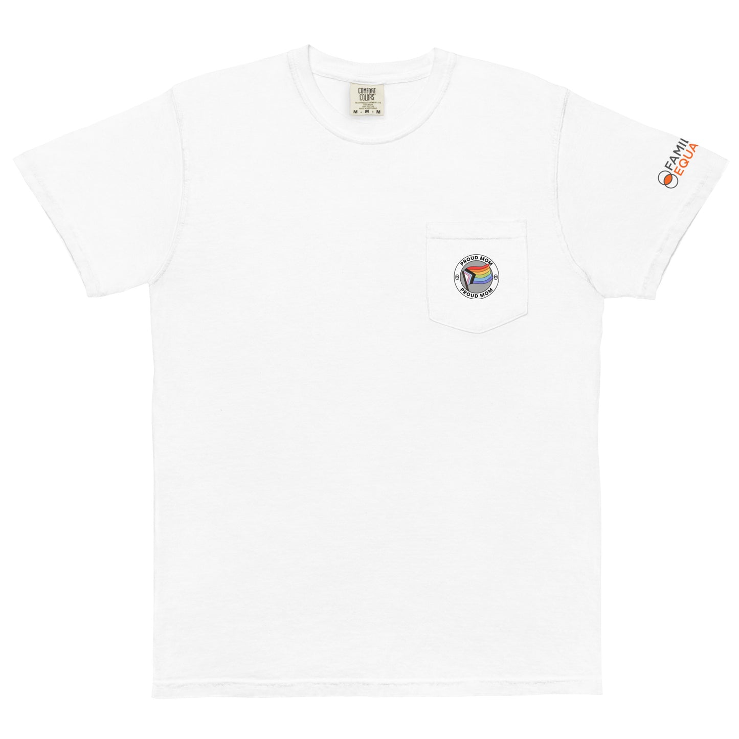 Proud Mom | Unisex garment-dyed pocket t-shirt in white