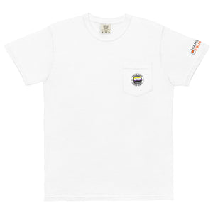 Proud Renny | Unisex garment-dyed pocket t-shirt in white