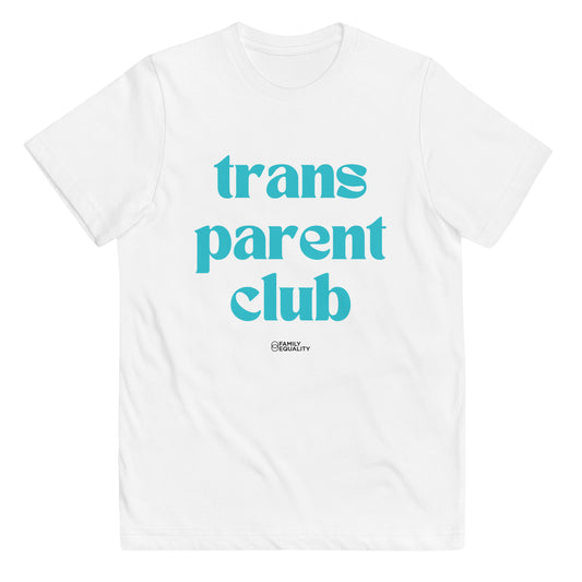 Trans Parent Club Youth Tee in White