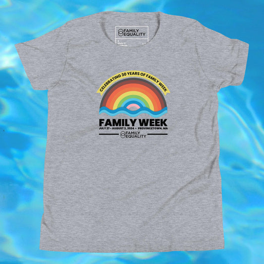 Family Week Youth Tee in Gray